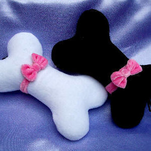 Upscale Bone shape plush toy.