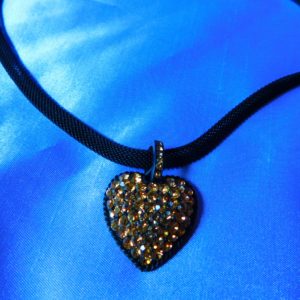 Pave Crystal Heart Pet Necklace