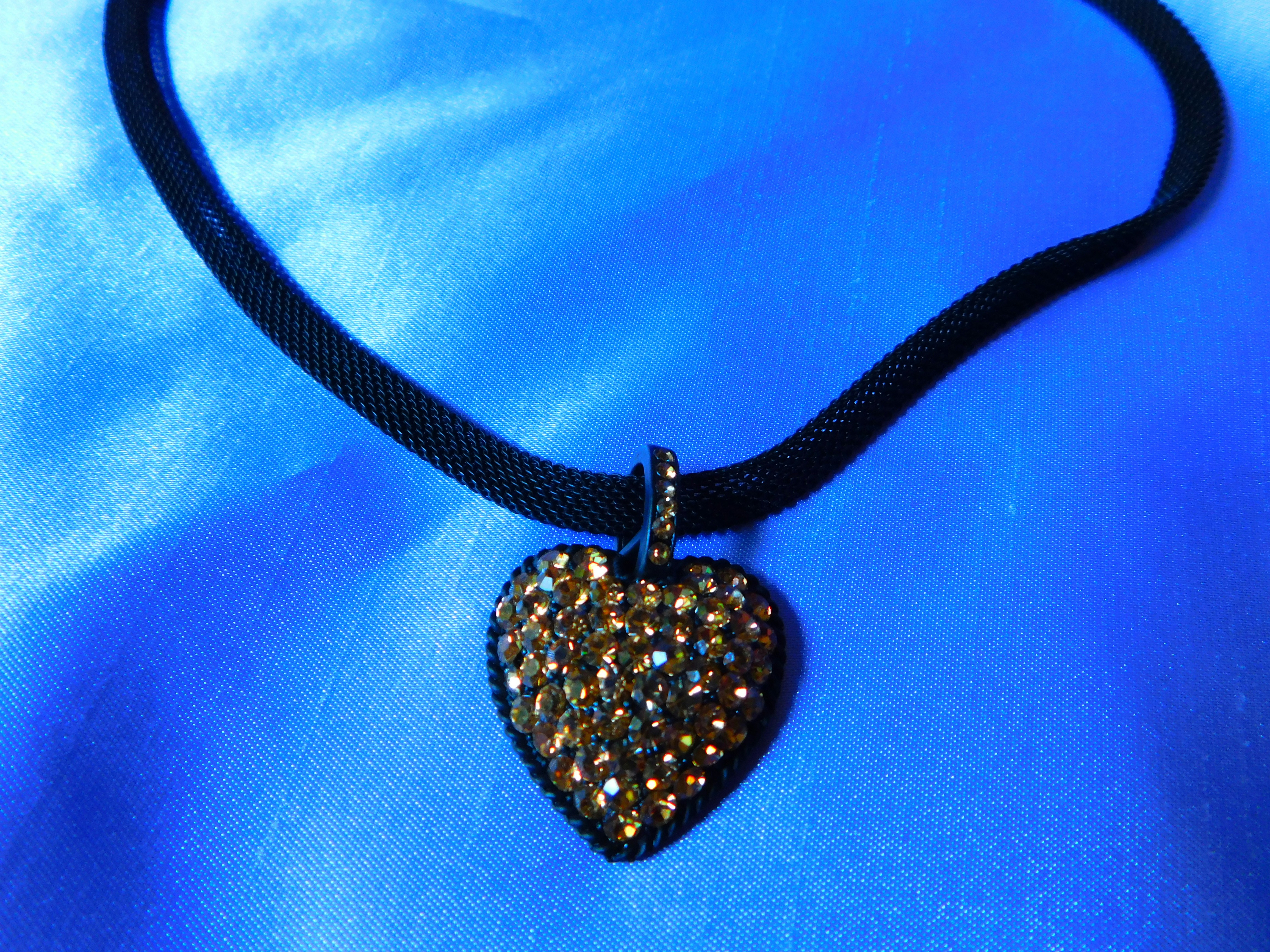 Pave Crystal Heart Pet Necklace