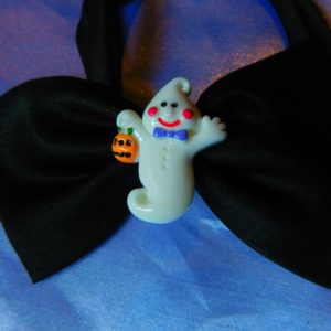 Friendly ghost dog bow tie