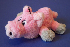 Plush pig pet toy