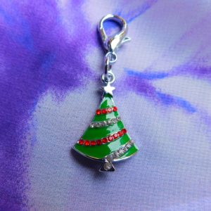 Christmas tree pet collar charm