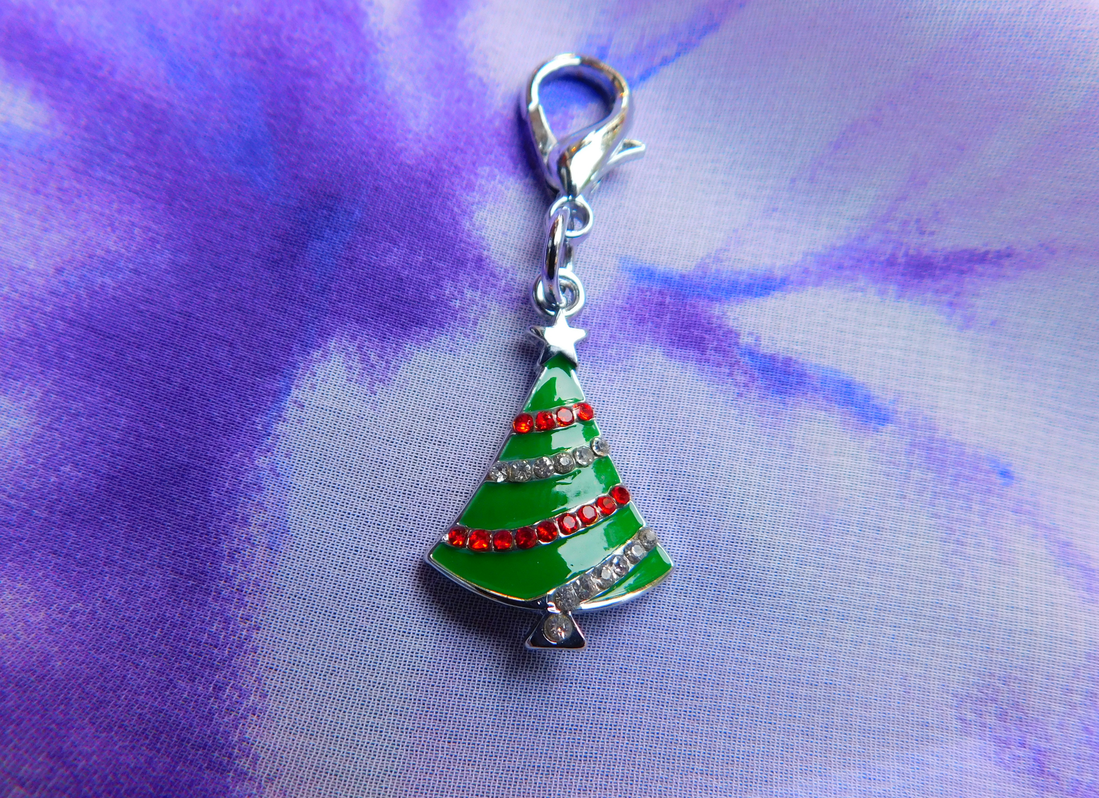 Christmas tree pet collar charm