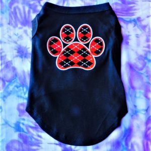 Arygle Paw Print Pet Tee