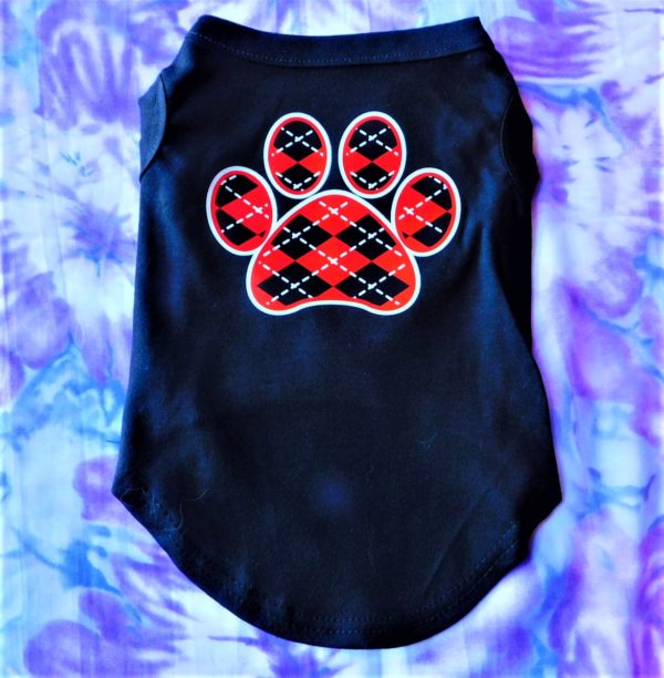 Arygle Paw Print Pet Tee