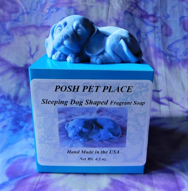 Sleeping dog shaped soap