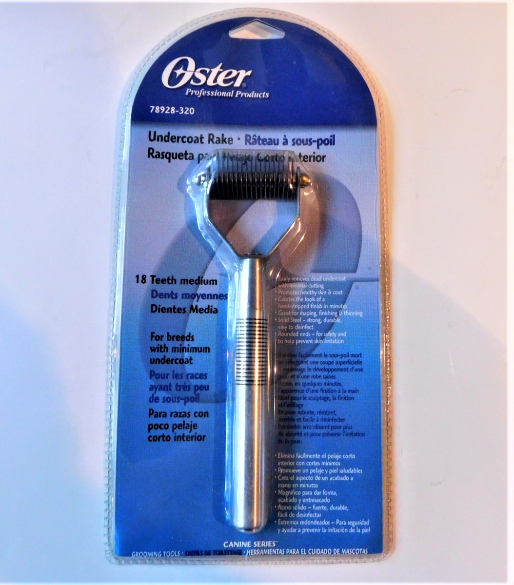 98000 Oster 18 Teeth Solid Steel Grooming Undercoat Rake For Dogs POSH PET PLACE