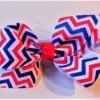 Red, white & blue Chevron Pet Hair bow.