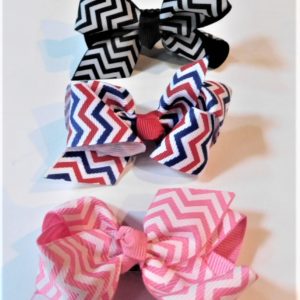 Pet chevron hair bows