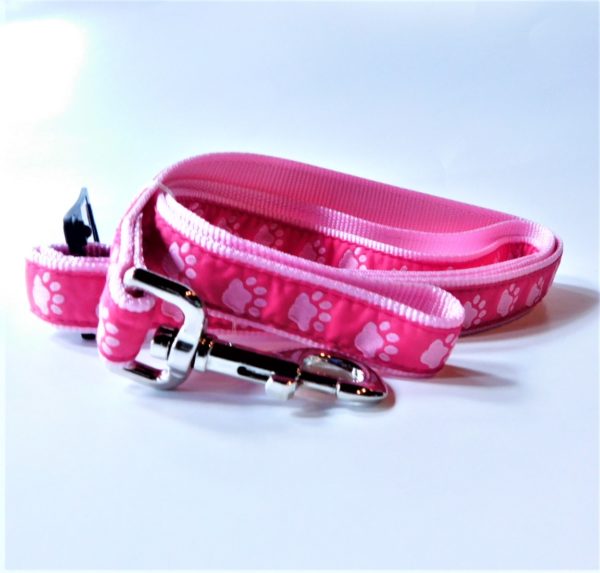 Guardian Gear pink pawprint dog lead leash